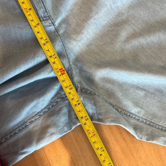 Michael Michael Kors Petite Chambray Elastic-Back Wide-Leg Pants PXL Sky Blue Wa - Picture 10 of 11